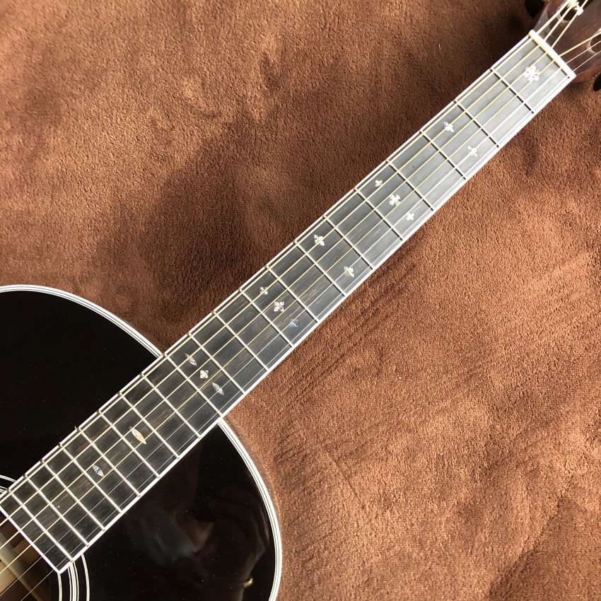 Custom J45 Body AAAA All Solid Wood Acoustic Guitar Sandalwood Back and Sides in Sunset Color with Classic Headstock Log