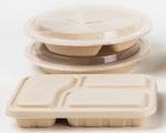 Takeaway Biodegradable Disposable Dinnerware / Sugarcane Pulp Containers