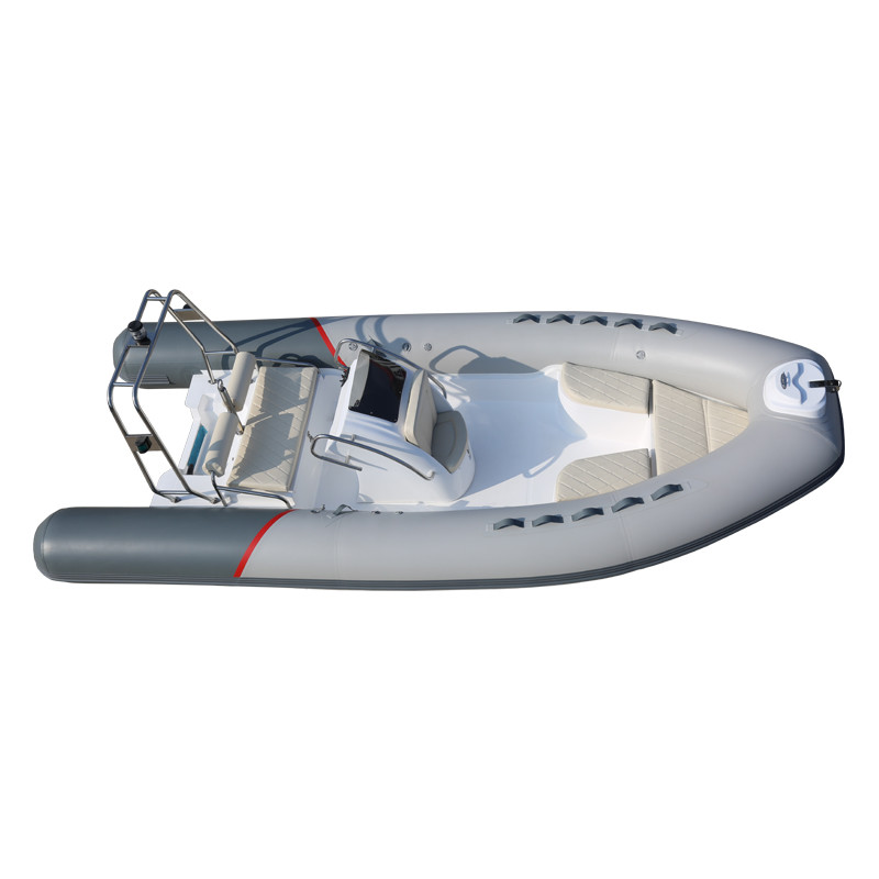 2022 17ft new type rib boat with stainless steel light arch with center console boat inflatable boat rib520E