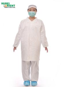 Latex Free Tyvek Disposable Lab Coats With Korean Collar
