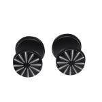 Newest fashion jewelry cool women earrings round black stud earrings