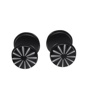 Quality Newest fashion jewelry cool women earrings round black stud earrings wholesale