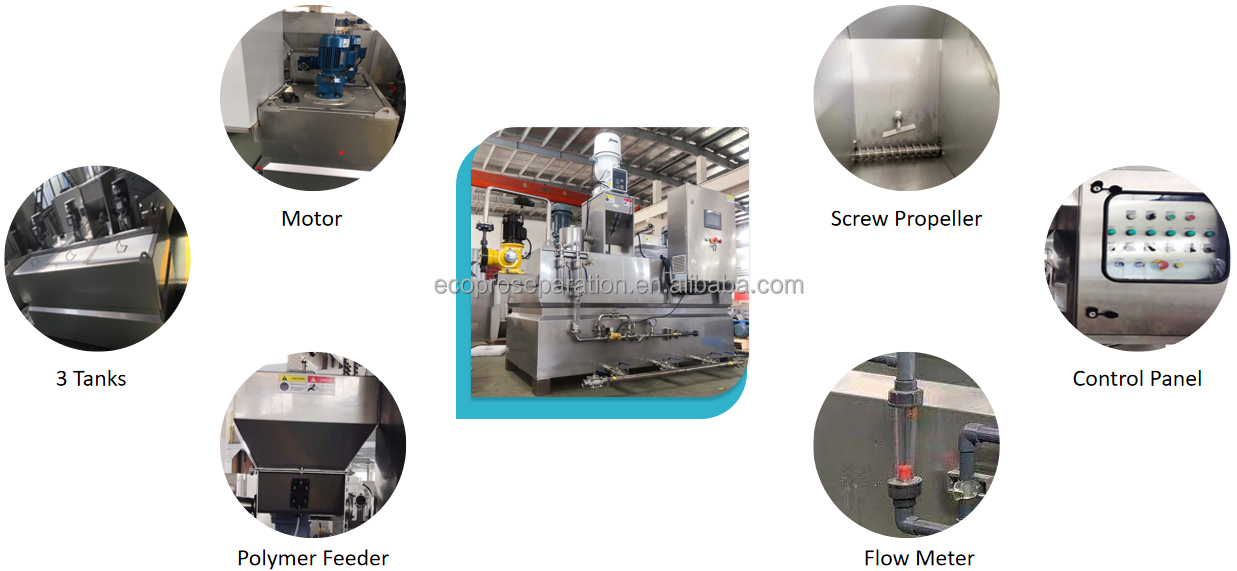 2000L/Hour PAM Polymer Dosing Machine For Chemical Treatment