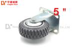 5 Inch Non Skid Heavy Duty Roller Wheels Flat Directional PU Caster Wheel