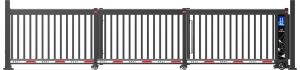China Wholesales Automatic Shrinkage Gate AK901 DC24V Motor Speed Adjustable Anti Collision Emergency Stop on sale
