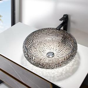 Quality Chromed Decorative Bathroom Sink Bowls Ball Shape Round Silver Glass Vessel Sink wholesale