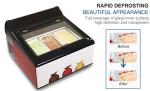 Small Desktop Ice Cream Showcase Square Glass Display Freezer for Hotel