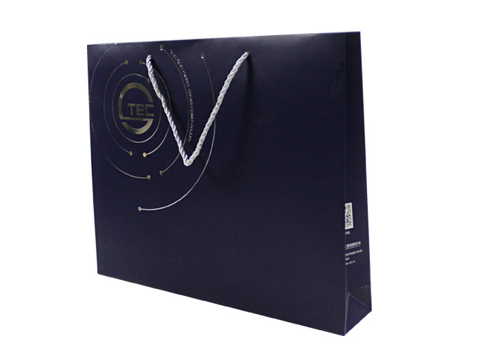 Hot Stamping Customized Paper Bags With Handles OEM UV Coating