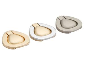 Quality Brush Brass Hidden Drawer Pulls Kitchen Cabinet Knobs / Closet Square ring Pulls Furniture Fittings wholesale