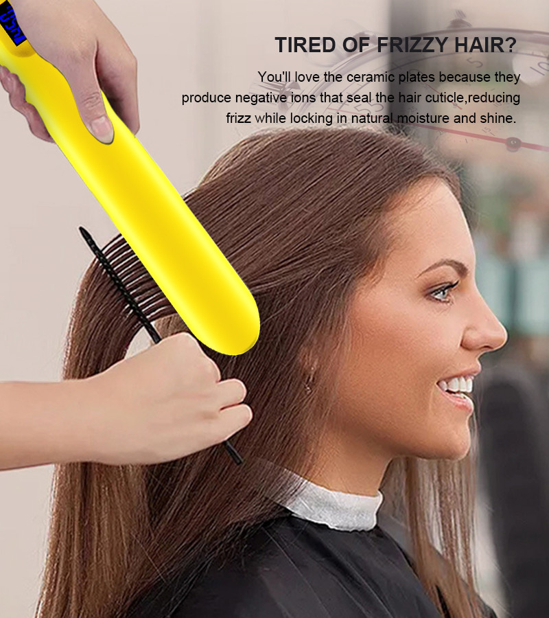 35W Adjustable Temperature Infrared Flat Iron Titanium Plate Suitable For All Hair