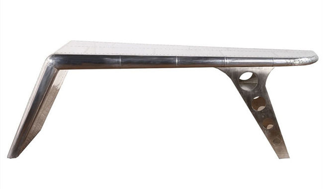 Retro Aviator Aluminum Airplane Wing Desk Industrial Office Furniture