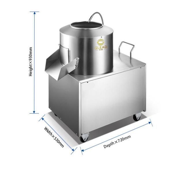 Stainless Steel Commercial Hotel Potato Peeling Machine 80KG Capacity 150min/r