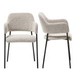 Customized Color Metal Legs Velvet Dining Chair for Minimalist Nordic Leisure in