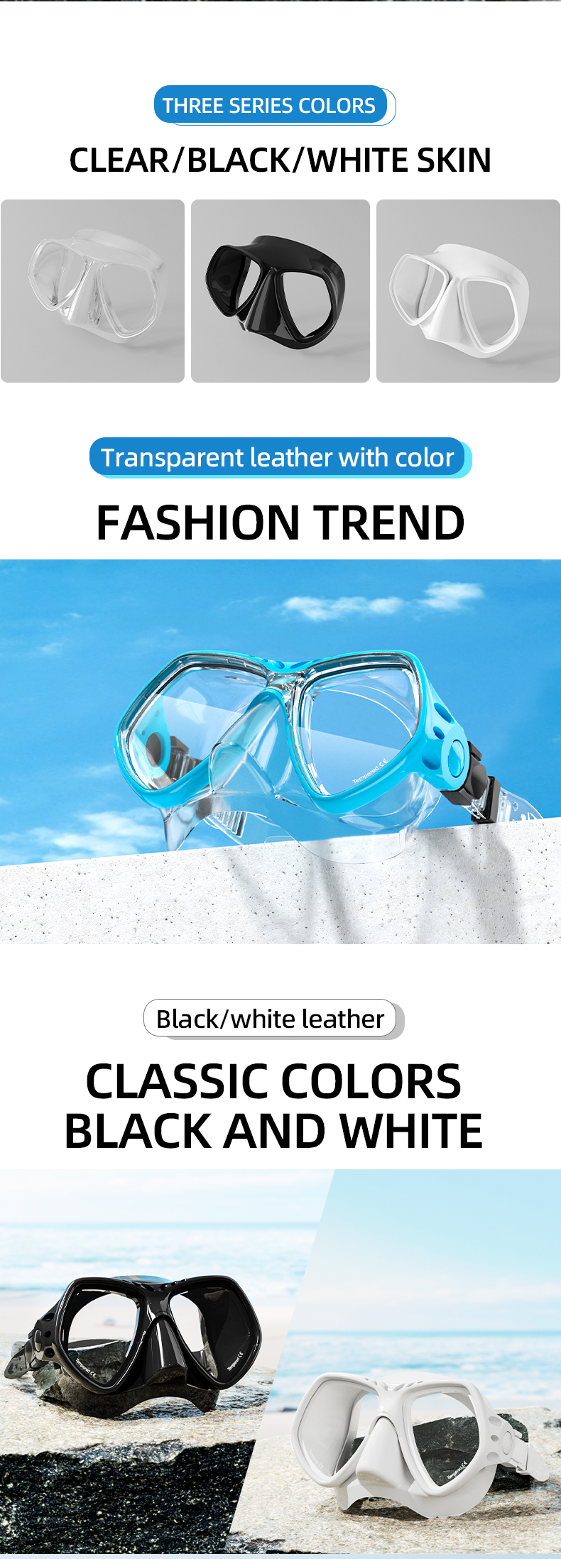 Anti Fog Diving Double Lens Snorkeling Goggles Mask Swimming Accessories