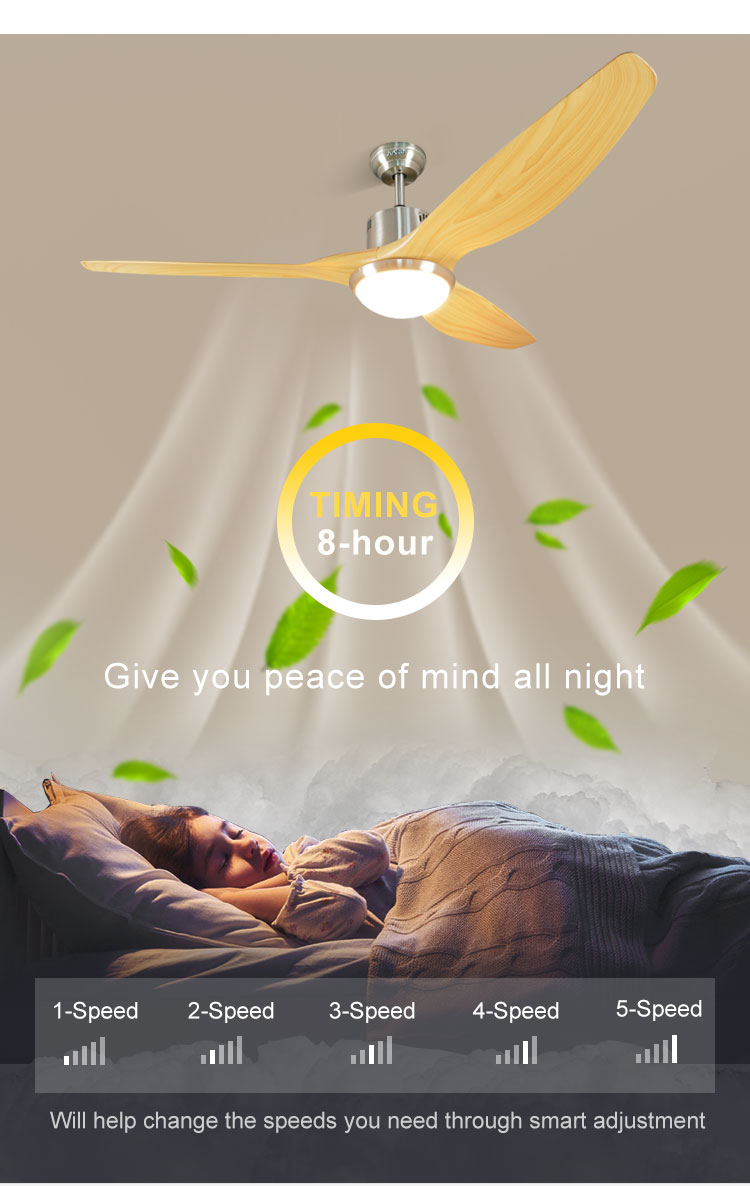Modern Design 1stshine Ceiling Fan with ABS Plastic Blades and Remote Control Light