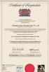 Shanghai Jinfa Generator Sets Co.,Ltd. Certifications