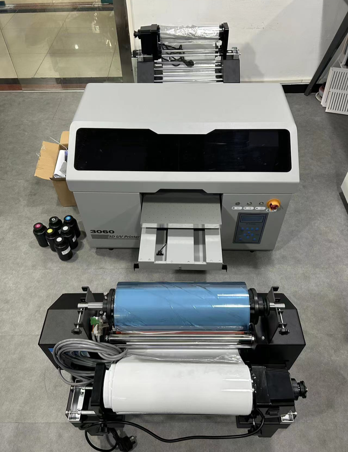 3060 UV Printer A3 Flatbed Printer for Roll to Roll Printing on Bottles and Stickers
