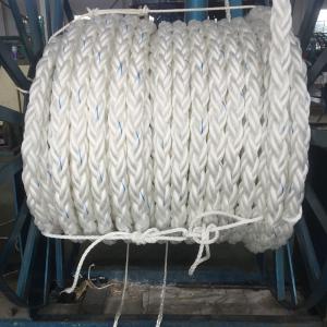 Quality 72mm white 8 strand Polypropylene rope PP marine rope for ship mooring wholesale