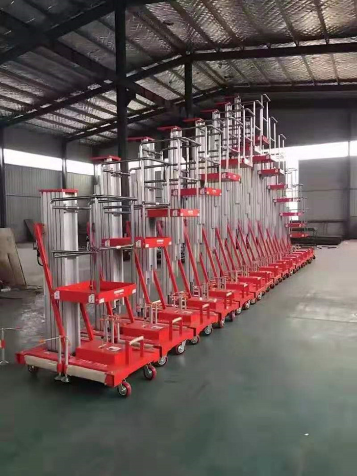 Portable Mobile Elevated Platform Dc Battery Single Mast Aerial Platform Lift