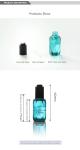 30ml Essential Oil Bottles , Ellipse Peacock Blue Plastic Cosmetic Bottles