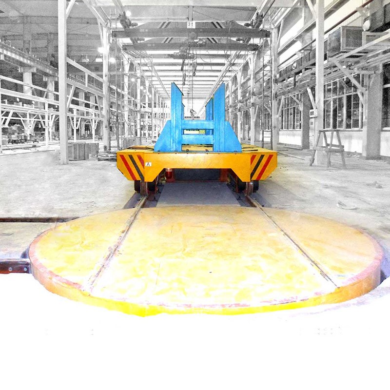  transfer cart with turnplate on rail
