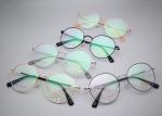 Gold Full Rim Metal Eyeglasses Frame Retro Sophisticated Style H342