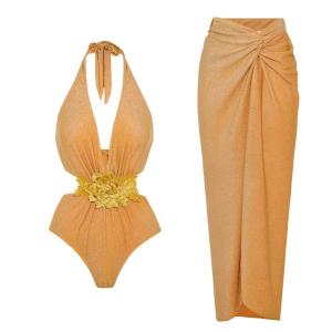 Quality Nylon Padded Bikini Three Piece Swimsuit Set Beach Summer Style wholesale