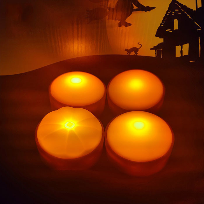 Orange LED Lights Halloween Jack-O-Lantern Outdoor Pumpkin Decorations With Remote / Timer