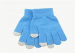 Three Finger Warm Touch Screen Gloves , Acrylic Knitted Magic Touch Screen