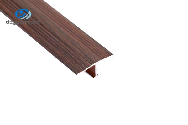 6063 Aluminum T Profiles 2500mm Anodized For foor decoration with anti-slip