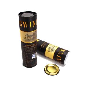 Quality Cylinder UV Printing C2S Paper Wine Bottle Gift Box wholesale