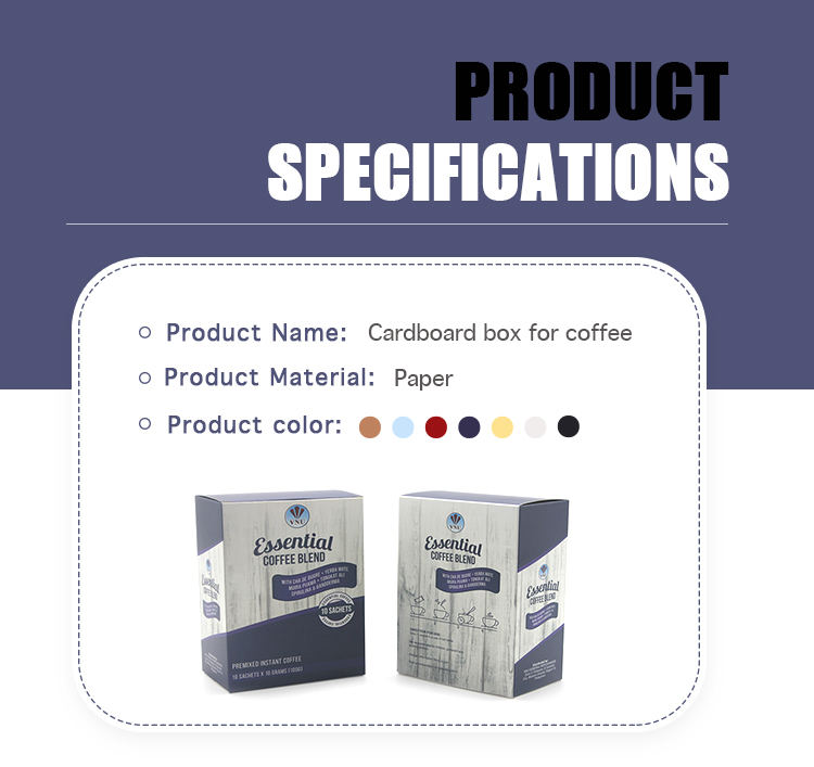 Ink Varnish 350g Rdboard Packaging Boxes Instant Coffee Eco Friendly Paper Box