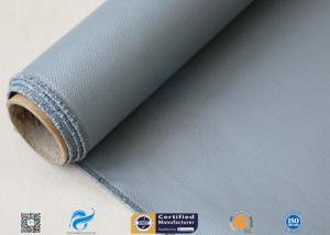 Quality 590G 0.45mm Grey Silicone Coated Fiberglass Fabric For Fire Resistant Blanket wholesale
