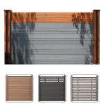 Wood WPC Fencing Panels Waterproof Composite Slatted Fence Panels