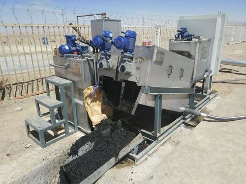 Carbon Steel Sludge Dewatering Machine , 0.3Kw Multi Disc Screw Press