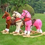 Cute Children Rocking Horse Toys Sound Moving Mouth Tail Led Light Big