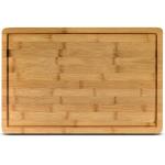 Rectangle 45x30x2cm Bamboo Butcher Block With Groove , Kitchen Bamboo Chopping