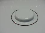 Printed Round Black Metal Tin Plate Serving Tray For Food / Water