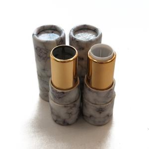 Quality Eco Friendly Brown Paperboard Push Up Lip Balm Tubes CMYK Printing wholesale