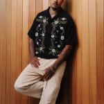 Lace Handwoven Embroidery Logo Boxy Vintage Linen Tshirt Fit Fully Cut and Sew
