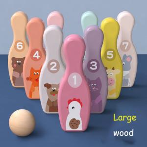 Quality Non Toxic Colorful Bowling Toy Set Indoor Outdoor Games Smooth Fun wholesale