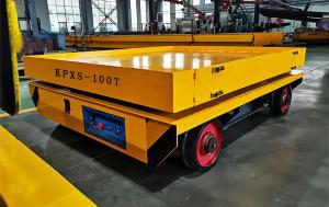 Quality Hydraulic Lifting 50T Electric Transfer Cart With Emergency Stop Button wholesale