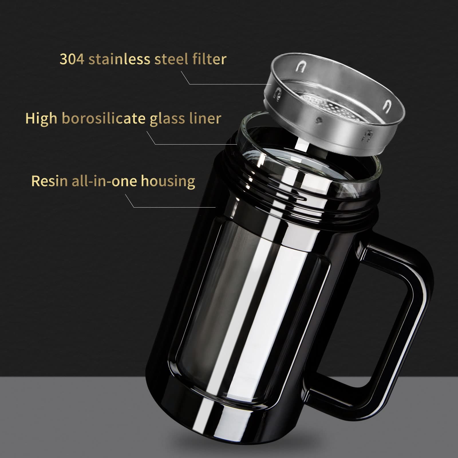 Multipurpose Office Business Gift Portable Glass Water Bottle With Handle Glass Bottle With Tea Strainer Unique Tea Separation Design And Functionalit
