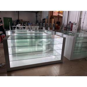 Quality 5mm Thick MDF Vapor Shop Display Showcase With T5 LED Lighting wholesale