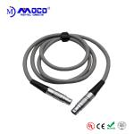 Durable Industrial Cable Assemblies Straight Plug Male Cable Circular Appearance