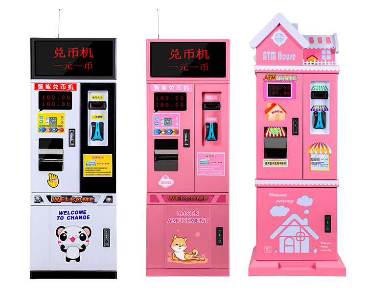 Smart Automatic bills to coins Token Exchange Machine Indoor Laundry