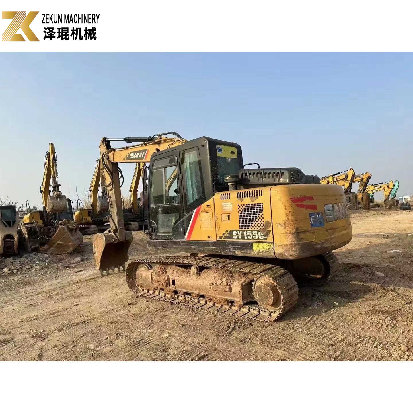 13 Ton Used Sany Crawler Excavator SY135C SY135C-8 SY135C-9 In With LOW WORKING HOURS