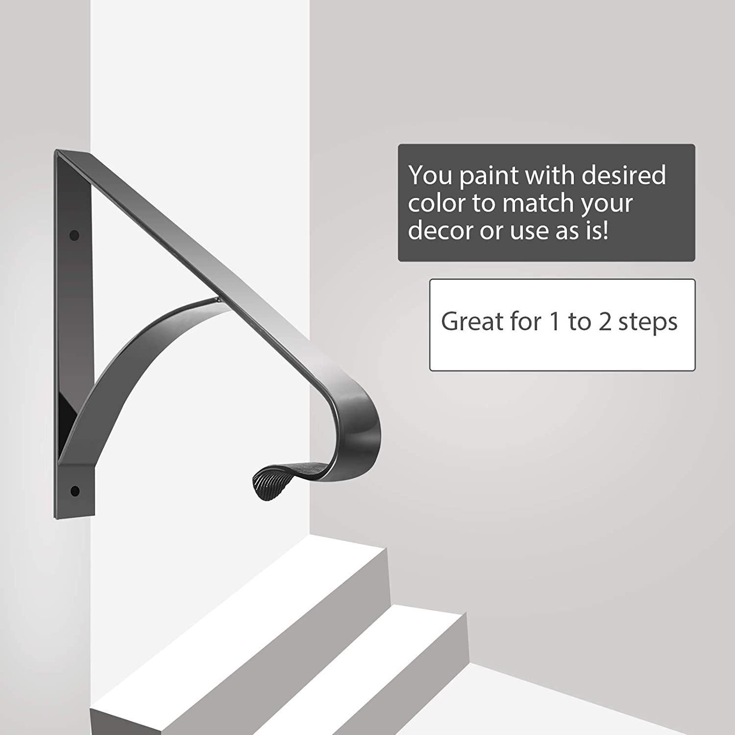 Steel/wood Stairway Support Hardware Single-side Bracket for Stairway Handrail Mount