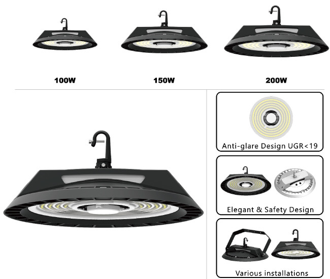 CREE SMD3030 Chip 100W LED Warehouse Light 90° Beam Angle High Efficiency