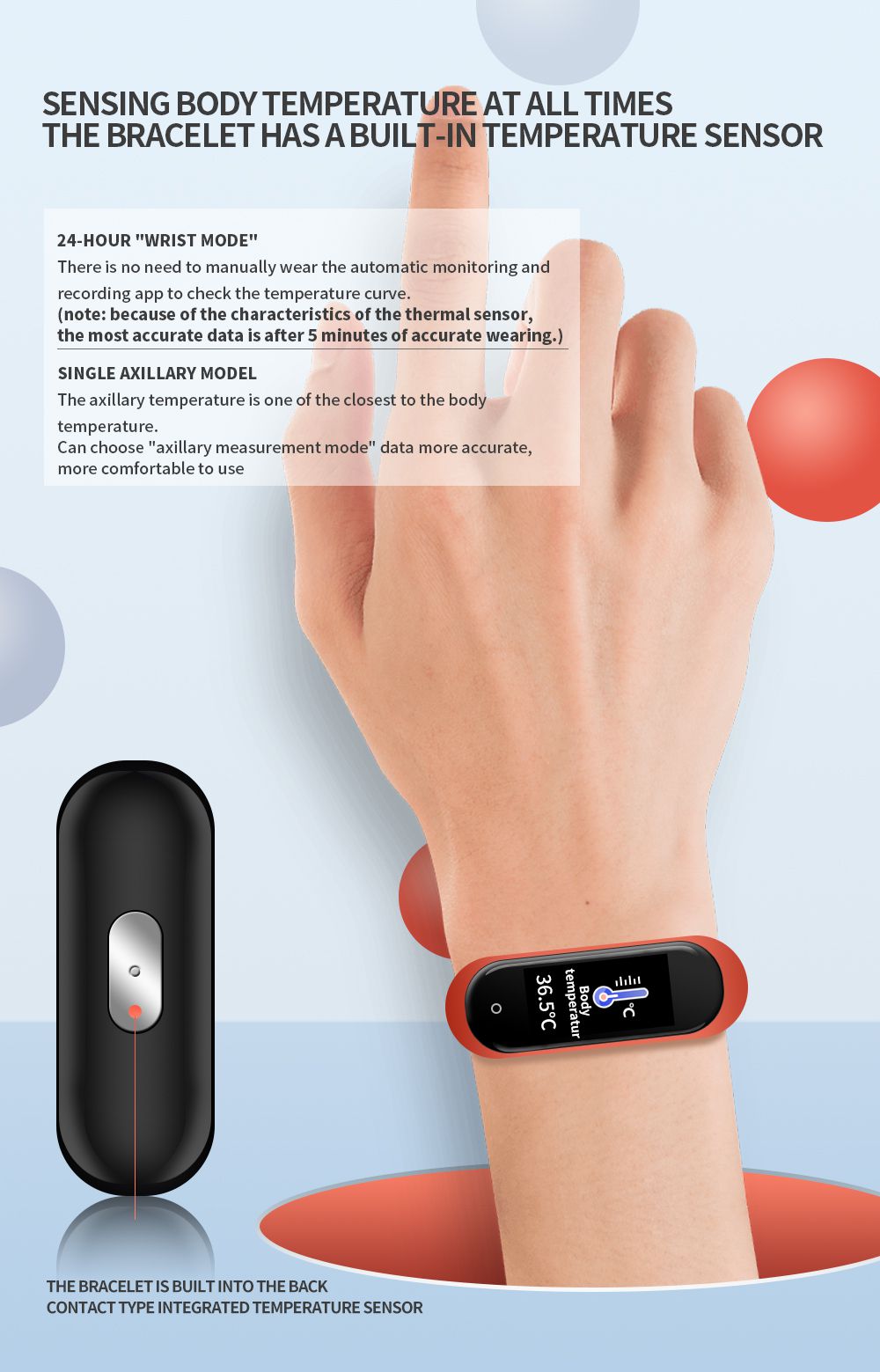 2021 MT12 Touch 0.96 Screen Fitness Equipment Health Temperature Watch Ring Smartwatch